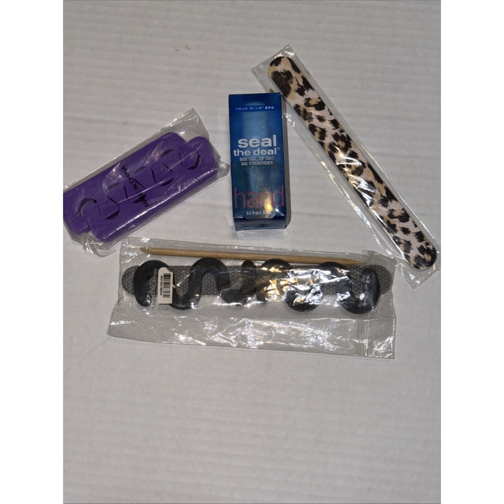 True Blue Spa Seal the Deal Base/Top Coat Strengthener New in Box 15ml Nail File